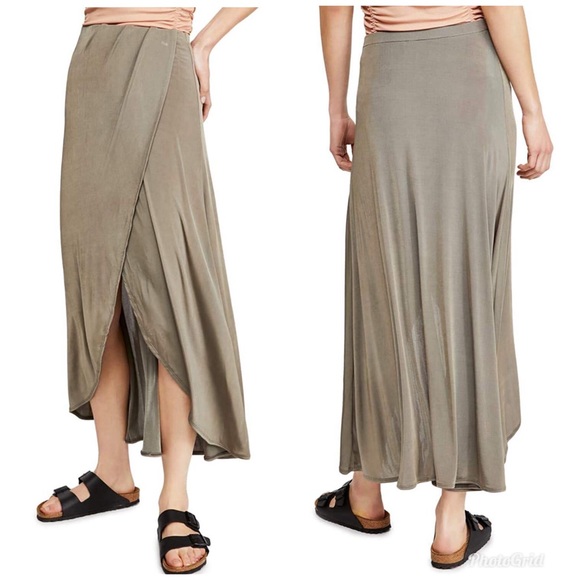 Free People Dresses & Skirts - Free People Smoke & Mirrors Faux Wrap Maxi Skirt